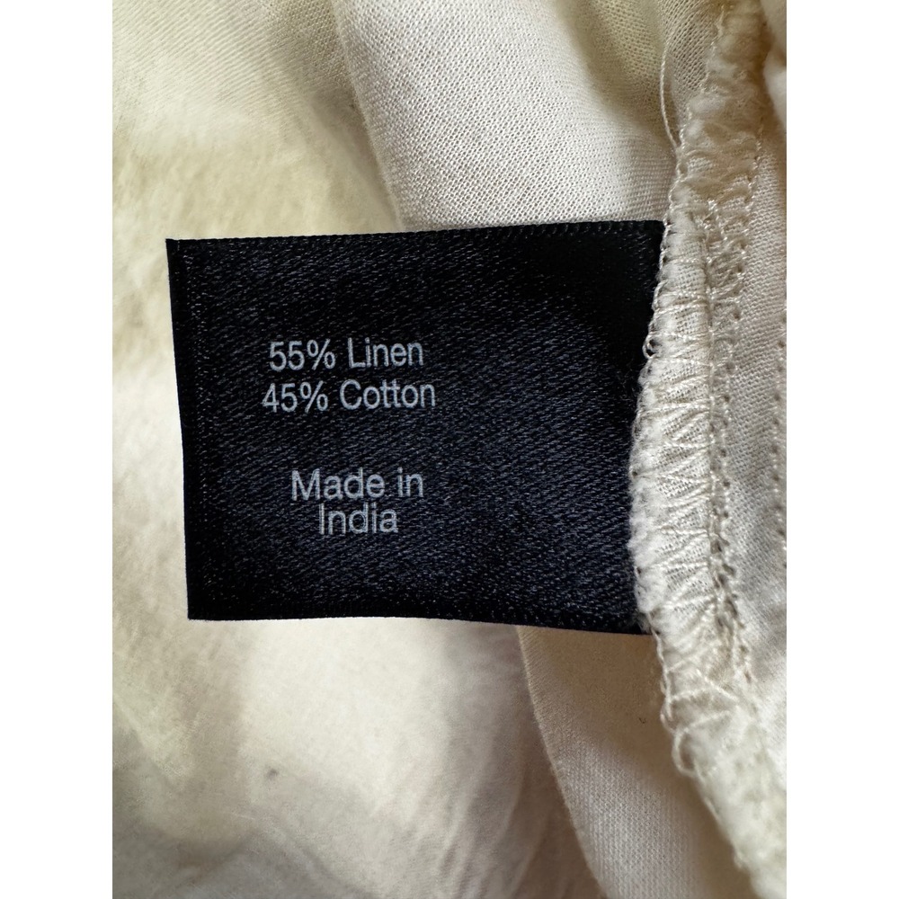 Lane Bryant Linen Blend Off Shoulder Peplum Top Oatmeal Beige 22/24 NEW - Picture 7 of 8